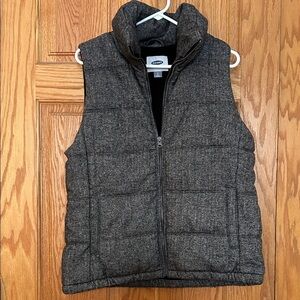 Old Navy Charcoal Herringbone Vest